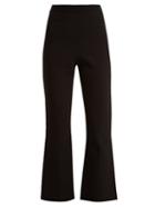 Matchesfashion.com Roland Mouret - Stalham Flared Knitted Trousers - Womens - Black