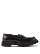 Adieu - Polido Leather Penny Loafers - Mens - Black