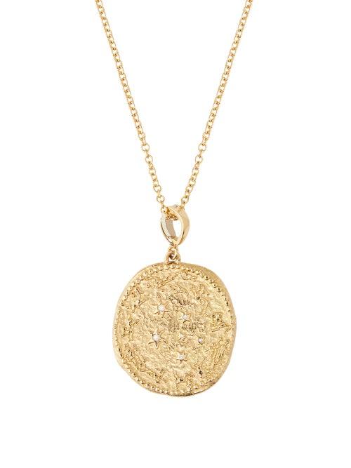 Matchesfashion.com Azlee - Zodiac Diamond & 18kt Gold Necklace - Womens - Gold