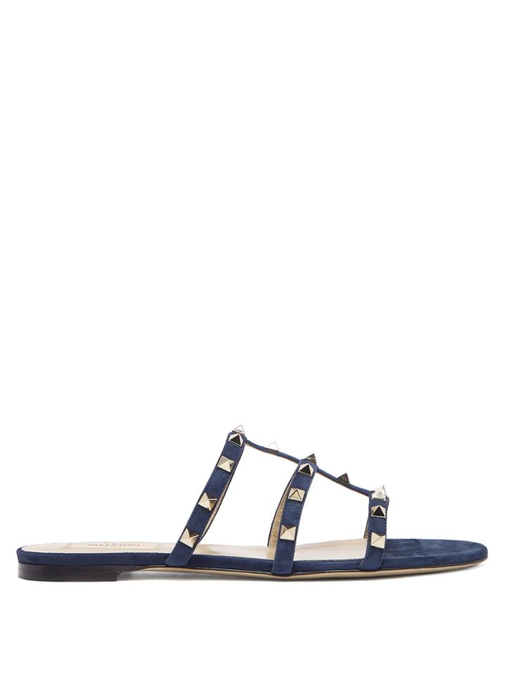 Valentino Rockstud Suede Sandals
