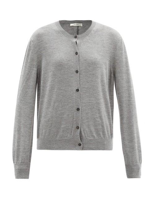 Matchesfashion.com The Row - Battersea Round-neck Cashmere Cardigan - Womens - Grey
