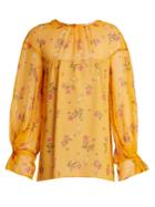 Emilia Wickstead Lauren Rose-print Silk-chiffon Blouse