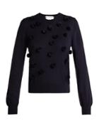 Comme Des Garçons Girl Wool Pom-pom Appliqu Crew-neck Sweatshirt