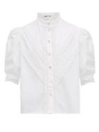 Matchesfashion.com Cheval Pampa - Yegula Lace Trim Cotton Blend Shirt - Womens - White