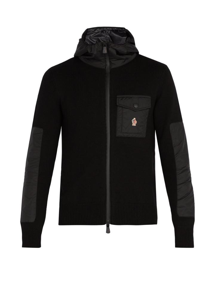 Moncler Grenoble Hooded Zip-through Wool-blend Jacket