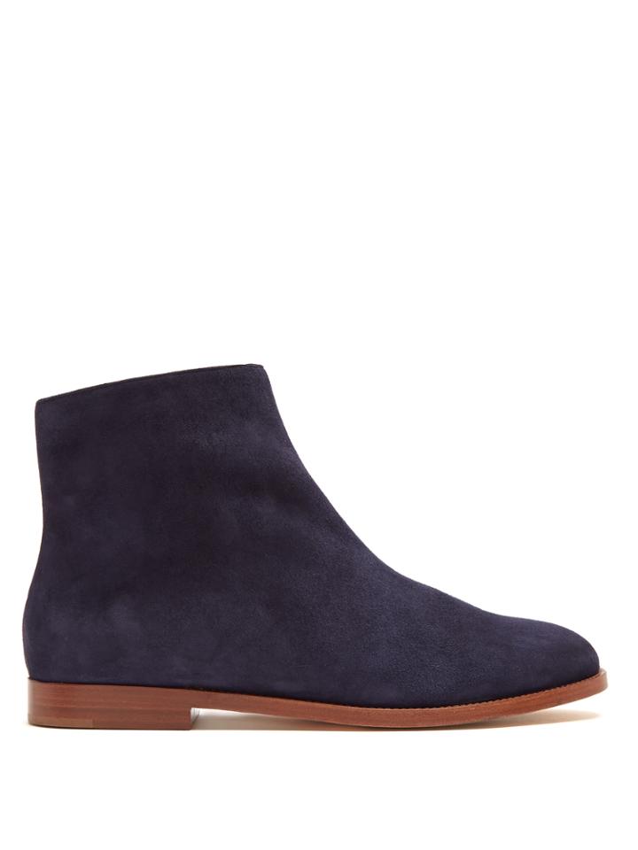 Mansur Gavriel Shearling-lined Suede Ankle Boots