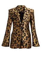 Matchesfashion.com Petar Petrov - Justin Leopard Print Jacquard Blazer - Womens - Gold Multi