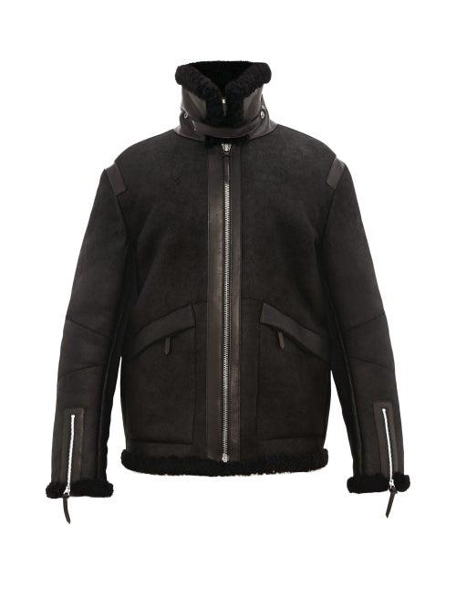 Matchesfashion.com Bottega Veneta - Shearling Aviator Jacket - Mens - Black