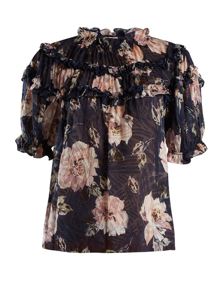 Rebecca Taylor Magnolia Ruffle Top
