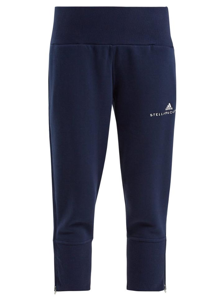 Adidas By Stella Mccartney Essentials Cotton-blend Cropped Sweatpants