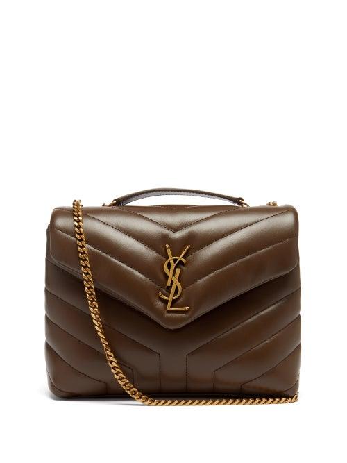 Saint Laurent - Loulou Small Quilted Leather Shoulder Bag - Womens - Khaki