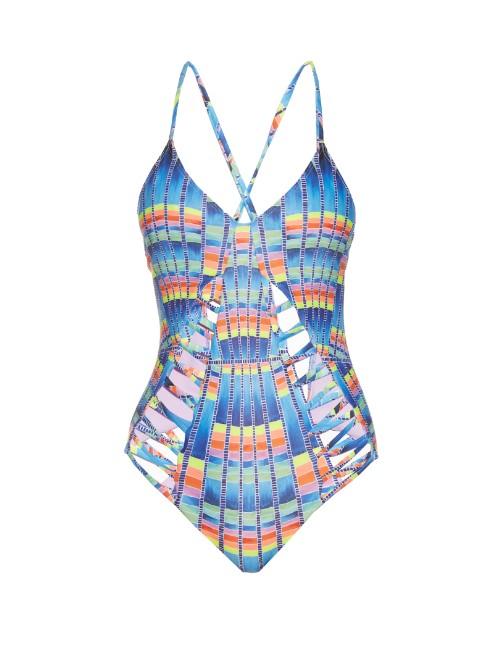 Mara Hoffman Lattice Ladder Cut-out Swimsuit