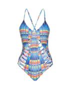 Mara Hoffman Lattice Ladder Cut-out Swimsuit