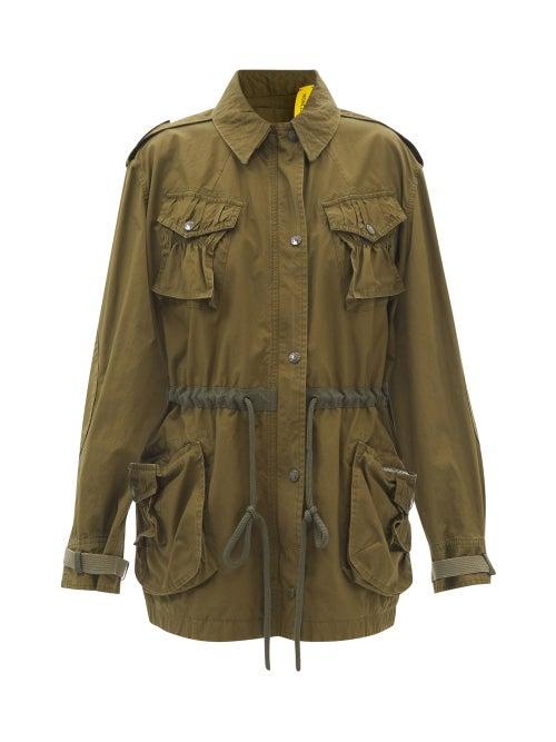 1 Moncler Jw Anderson - Kynance Drawstring-waist Cotton-gabardine Jacket - Womens - Khaki