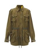 1 Moncler Jw Anderson - Kynance Drawstring-waist Cotton-gabardine Jacket - Womens - Khaki