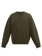 Matchesfashion.com Acne Studios - Flogho Cotton Jersey Sweatshirt - Mens - Dark Green