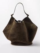 Khaite - Lotus Medium Suede Tote Bag - Womens - Khaki