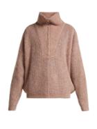 Matchesfashion.com Isabel Marant Toile - Cyclan Half Zip Mohair Blend Sweater - Womens - Light Pink