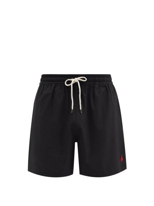 Matchesfashion.com Polo Ralph Lauren - Logo-embroidered Swim Shorts - Mens - Black