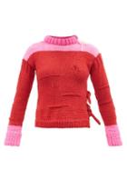 La Fetiche - Lolita Distressed Wool Sweater - Womens - Red Multi