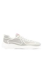 Matchesfashion.com Prada - New America's Cup Knitted Lace Up Trainers - Mens - Silver