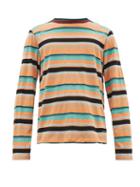 Matchesfashion.com Marni - Striped Cotton Jersey T Shirt - Mens - Orange Multi