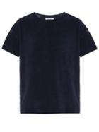 Matchesfashion.com Hecho - Round Neck Cotton Blend Terry T Shirt - Mens - Navy