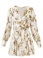 Matchesfashion.com Dodo Bar Or - Anatalya Floral Devor Velvet Dress - Womens - Cream