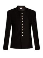 Saint Laurent Stand-collar Cotton Military Jacket