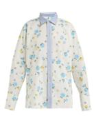 Matchesfashion.com Golden Goose Deluxe Brand - Floral Print Cotton Poplin Shirt - Womens - White Print