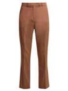 Matchesfashion.com Etro - Violante Floral Jacquard Cropped Trousers - Womens - Pink Multi