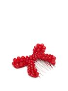 Matchesfashion.com Simone Rocha - Bow Crystal Embellished Hair Slide - Womens - Red