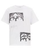 Matchesfashion.com Jw Anderson - Gothic Print Cotton T Shirt - Mens - White