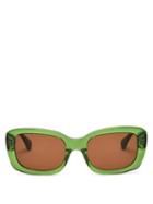 Matchesfashion.com Sun Buddies - Junior Square Acetate And Metal Sunglasses - Mens - Green