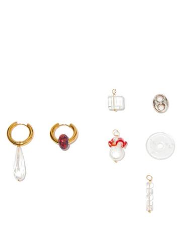 Matchesfashion.com Timeless Pearly - Mismatched 24kt Gold-plated Earring & Charm Set - Womens - Red Gold