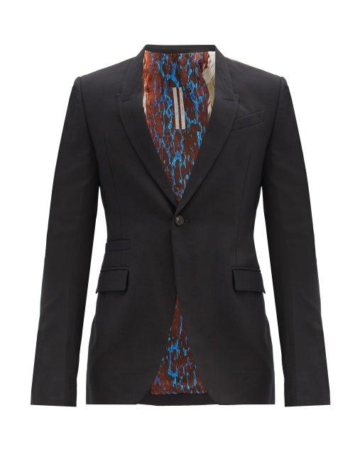 Matchesfashion.com Rick Owens - Single-breasted Twill Blazer - Mens - Black