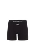 Balenciaga - Logo-embroidered Cotton-blend Shorts - Womens - Black
