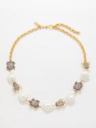 Begm Khan - 1883 Crystal & 24kt Gold-plated Choker - Womens - Gold Multi
