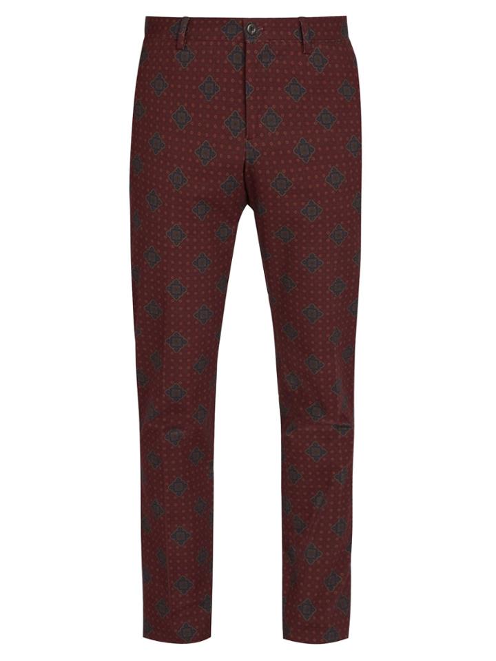 Etro Jacquard Cotton-blend Trousers