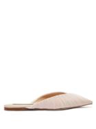 Matchesfashion.com Midnight 00 - Tulle-covered Patent-leather Mules - Womens - Pink