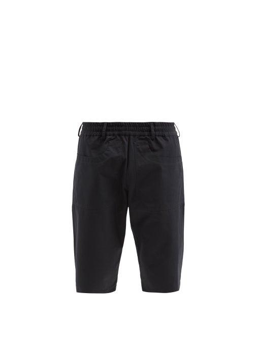 Matchesfashion.com Arnar Mar Jonsson - Elasticated-waist Cotton-ventile Shorts - Mens - Black