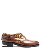 Toga Whipstitch-detail Leather Derby Shoes