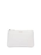 Matchesfashion.com Balenciaga - Ville Logo Stamped Leather Pouch - Womens - White