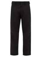 Matchesfashion.com Comme Des Garons Shirt - Darted Knee Twill Trousers - Mens - Black