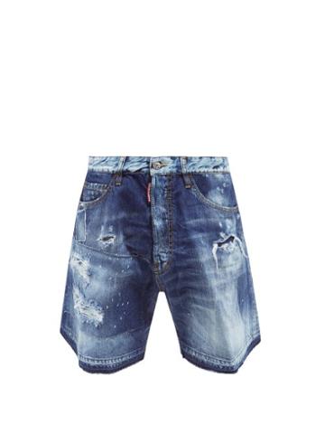 Mens Rtw Dsquared2 - Distressed Denim Shorts - Mens - Blue