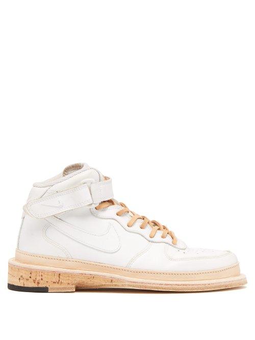 Matchesfashion.com Peterson Stoop - Straight Recycled Leather Trainers - Womens - Tan White