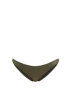 Matchesfashion.com Solid & Striped - The Sadie Low-rise Shimmer Bikini Briefs - Womens - Dark Green