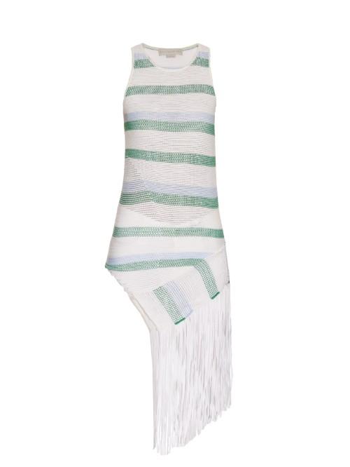 Stella Mccartney Striped Fringed-hemline Top