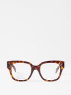 Celine Eyewear - Square Tortoiseshell-acetate Glasses - Womens - Brown Multi