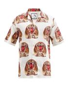Matchesfashion.com Endless Joy - Tiger-print Poplin Shirt - Mens - White